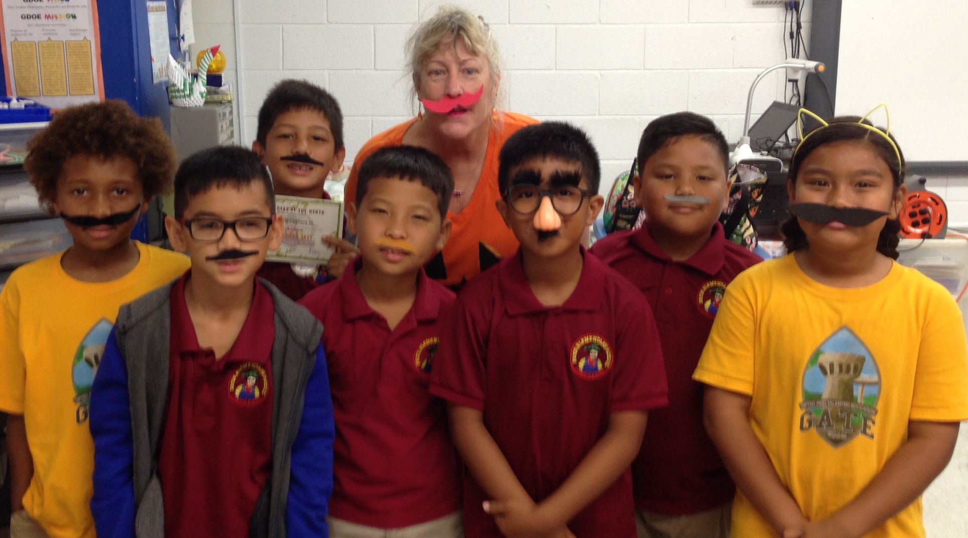 Price Elementary kids: 'I mustache you to say no to drugs'